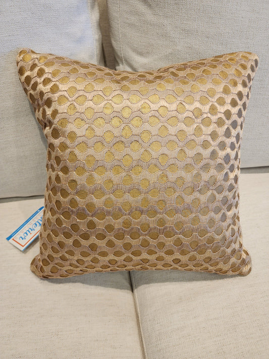 Gold Embroidered Pillow 16"