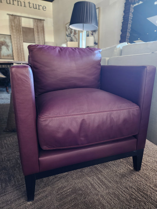 Leather Chair- Burgandy