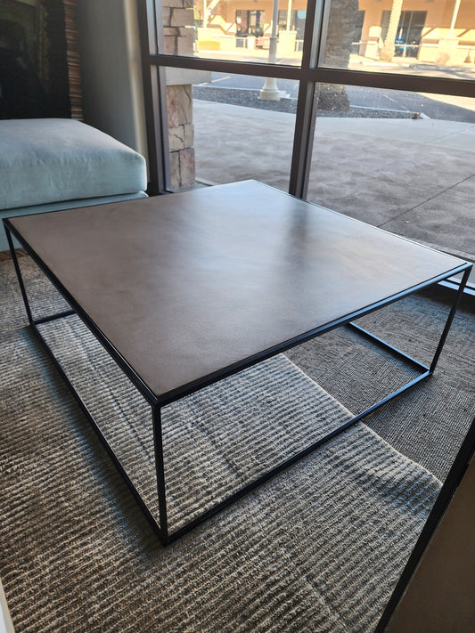 Coffee Table Metal and Concrete (faux)