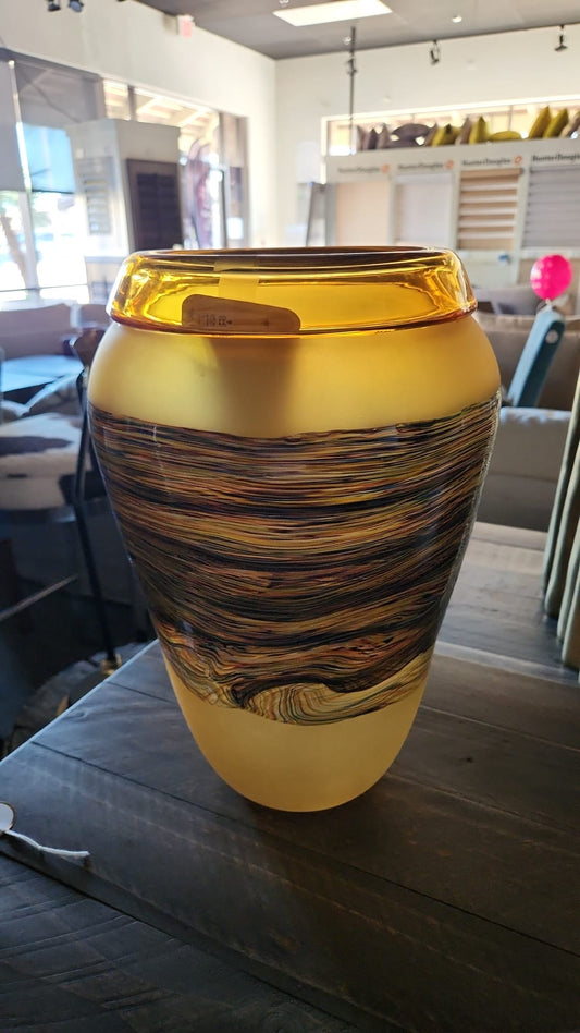 Vase 22" hand crafted glass