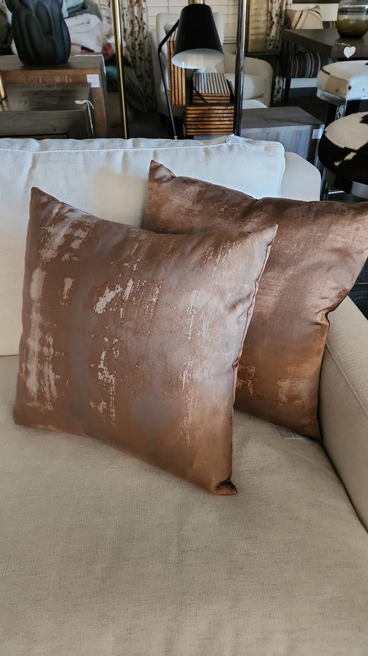 Pair Pillows 20" Bronze